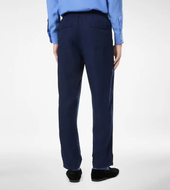 LYOCELL LIGHTWEIGHT PLEATED LOUNGE PANT NAVY BLAZER online